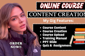 create masterclass online course content course creation training manual ppt