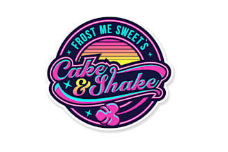design extreme cake milkshakes tropical logo