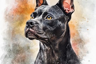 do your dogs or any pets into cartoon portrait