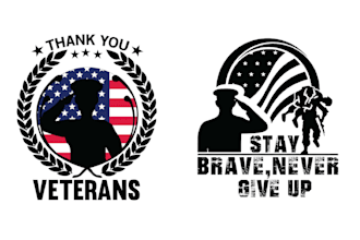 do creative military veteran logo for your business