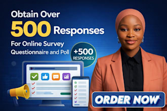 obtain over 500 responses for online survey questionnaire and polls