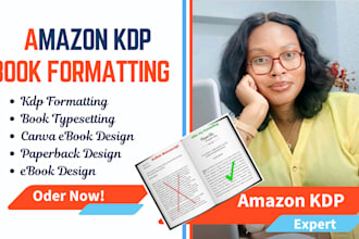 do kdp formatting, book interior layout design typesetting, paperback formatting
