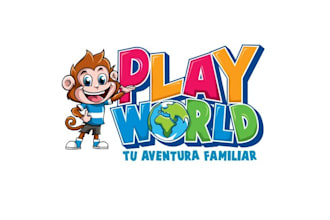 design fun mascot play world activity center logo