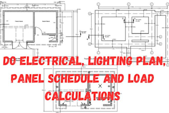 do electrical lighting plan panel schedule and load calculations