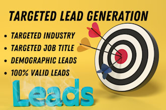 do niche targeted b2b lead generation for any industry for cold email outreach