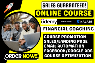 do udemy financial online course promotion, kajabi online course coaching