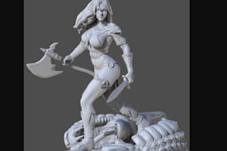 convert and resculpt3d stl file, statue sculpture, 3d printable model, table top