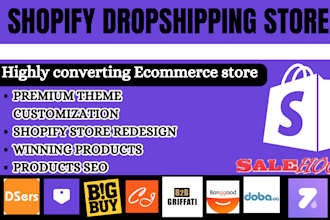 create shopify dropshipping store via zendrop dsers doba temu shein autods cj