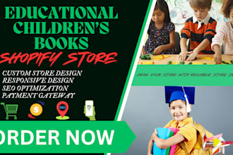 design stunning educational children books and game baby toys shopify store