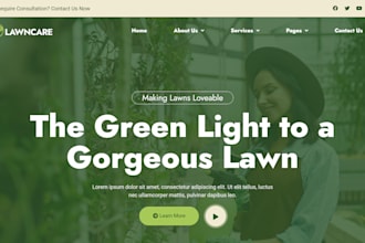 design lawn care, landscaping, home care, cleaning service website