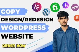 design, copy clone wordpress website, redeign wordpress website