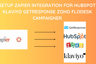 setup zapier integration for hubspot klaviyo getresponse zoho flodesk campaigner