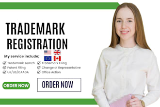 help with trademark registration USA, UK, eu or canada and search