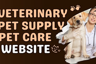 design veterinary website animal care website pet adoption accessories website