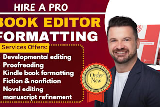 developmental substantive copy line edit format proofread nonfiction novel book