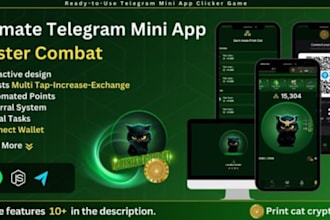build pump fun, telegram game like hamster kombat,polymarket,telegram mini app