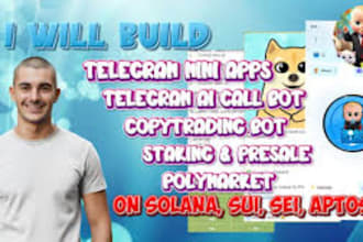 build pump fun, telegram game like hamster kombat,polymarket,telegram mini app