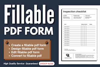 professionally make fillable pdf form documents, invoice, documents creation