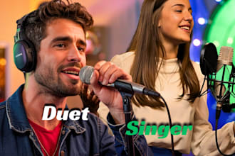 provide pro female and male or duet, duet singer, lead or backing vocals