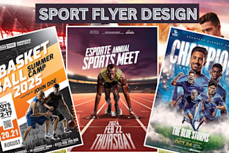 design sports, basketball, football, fitness, gym, boxing flyer or poster