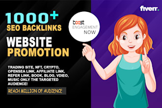 do ecommerce site, book, app, affiliate, nft, opensea link and website promotion