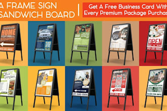 do a frame sign sandwich board outdoor banner vinyl banner for real estate menu