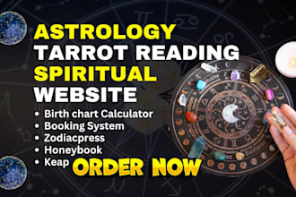 design tarrot reading astrology booking website numerology spiritual website