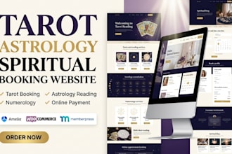 design tarrot reading astrology booking website numerology spiritual website