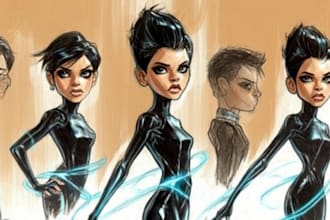draw your character in cartoonish or marvel or anime style