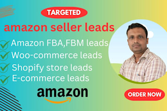 provide amazon ecommerce and shopify b2b seller leads