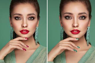 add nail polish, retouch and change color in photoshop