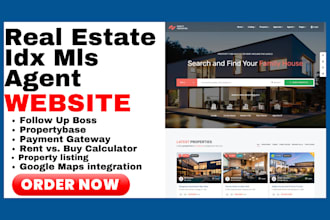design real estate idx mls agent follow up boss real geeks real estate website