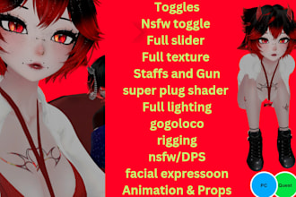 custom vrchat avatars furry 3d vtuber models nsfw vrm unity rigging in blender