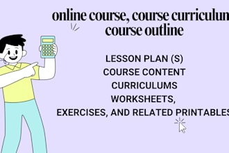 prepare online course, course curriculum, course outline