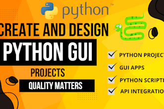 do python programming projects with gui, tkinter, kivy pyqt