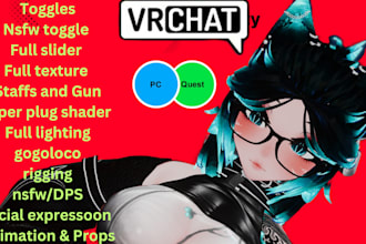 3d custom vrchat avatars furry vtuber models nsfw clothing vroid charcter model
