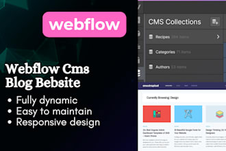 design or develop a modern webflow blog or cms website