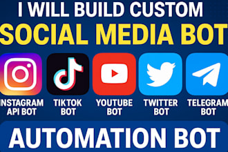 social media bot instagram api bot tiktok bot youtube bot twitter bot python bot