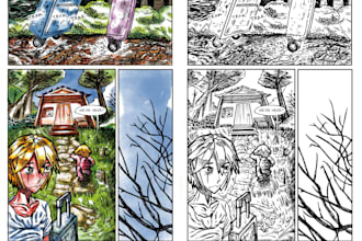 color your comic, manga page or illustration