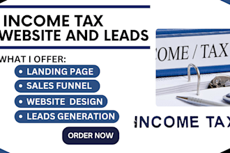 build income tax website income tax leads income tax finance website