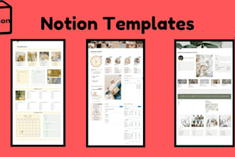 custom notion templates for productivity and goals
