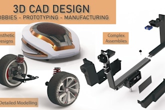 create professional 3d cad models, drawings and renderings