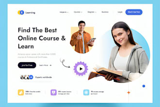 create custom e learning website like udemy, online course website, tutor web