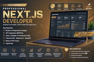 develop responsive web apps using next js and react