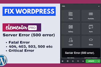 fix elementor 500 server errors 403, 404,503 critical fatal in wordpress website