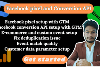 set up browser and server side tracking for facebook pixel  and google analytics