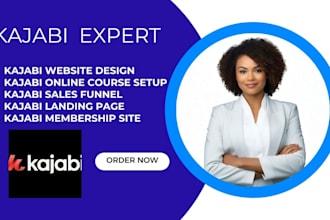 create a kajabi website, landing page, online course, and sales funnel design
