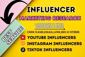 find the best instagram, youtube and tiktok influencer marketing and email lists