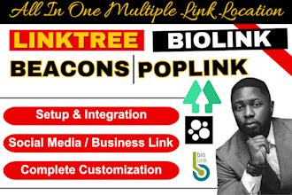 setup, redesign linktree biolink, beacons ai, taplink or stan store landing page