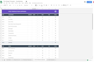 craft a industry standard film budget for your screen play